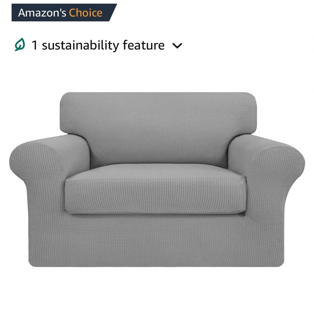 NWT Easy Going Oversized Chair Slipcover light Grey